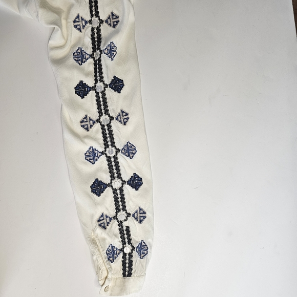Velvet Graham & Spencer Embroidered Sequin Boho Top S - Picture 9 of 11